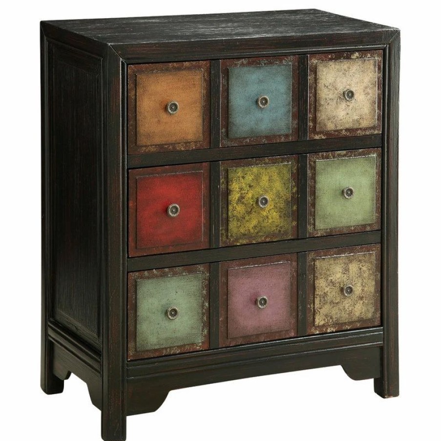 Accent Chests & Cabinets * | Coast To Coast Imports, Llc 3-Drawer Chest, Conde Weathered Multicolor