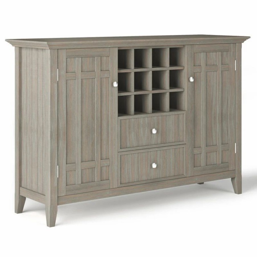 Buffets & Sideboards * | Simpli Home Ltd. Bedford Sideboard Buffet And Wine Rack