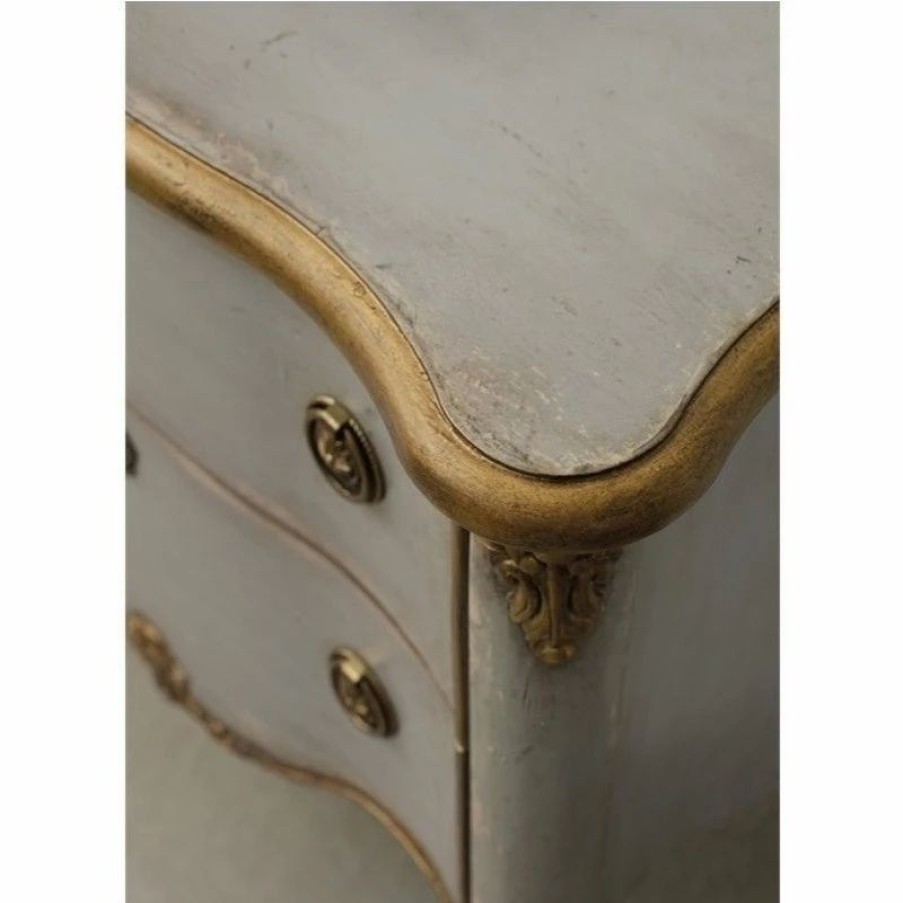 Accent Chests & Cabinets * | Beaumont Lane French Two Drawer Accent Chest Console In Gray