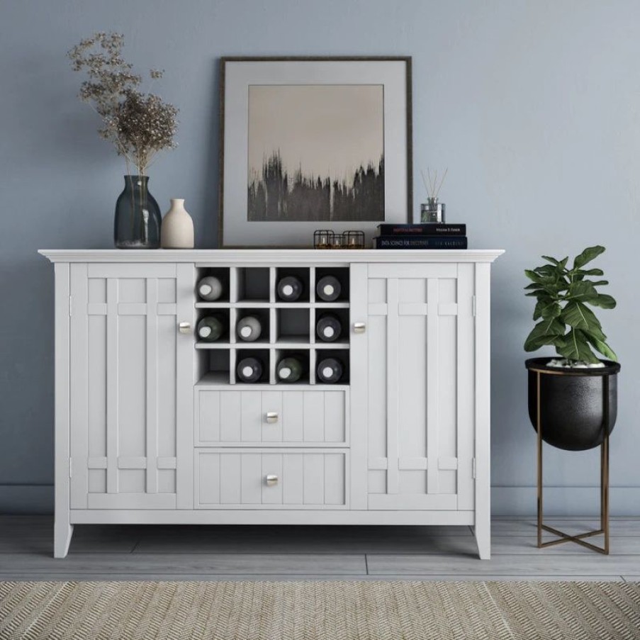 Buffets & Sideboards * | Simpli Home Ltd. Bedford Sideboard Buffet And Wine Rack