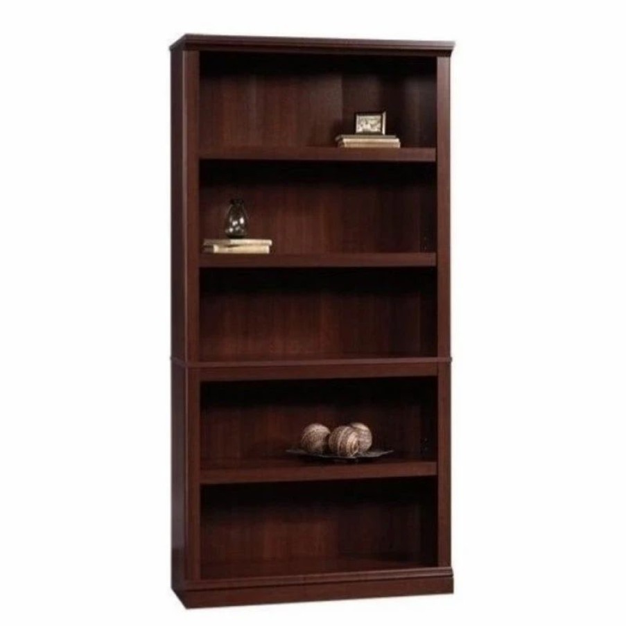 Bookcases * | Bowery Hill 5 Shelf Bookcase In Select Cherry