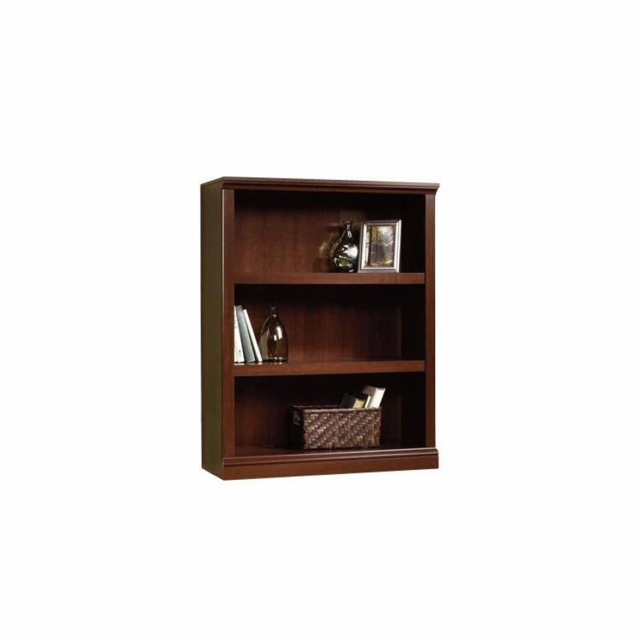 Bookcases * | Sauder Select Engineered Wood 3 Shelf Bookcase In Select Cherry