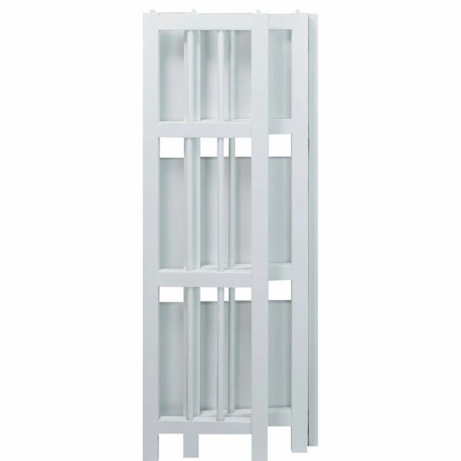 Bookcases * | Casual Home 3-Shelf Folding Bookcase 14 Wide, White