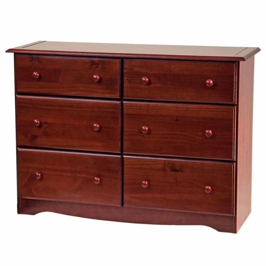 Dressers * | Palace Imports 100% Solid Wood Double Dresser, Mahogany