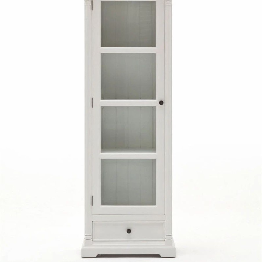 China Cabinets & Hutches * | Novasolo Furniture Novasolo Provence Curio Cabinet In Pure White