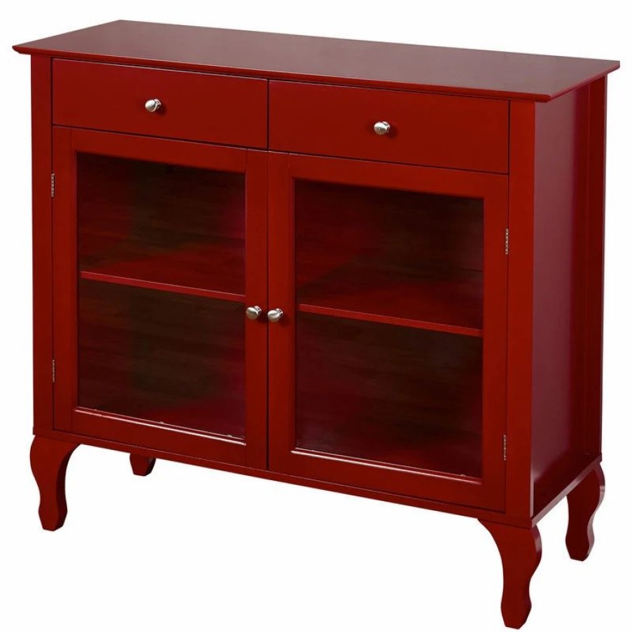 Buffets & Sideboards * | The Mezzanine Shoppe Layla Buffet, Red