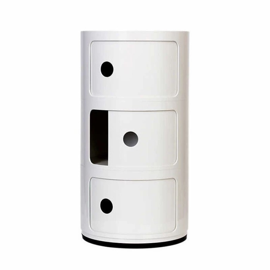 Accent Chests & Cabinets * | Componibili Small Round Storage Modules By Kartell, White