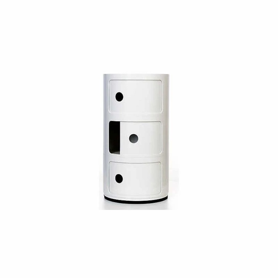 Accent Chests & Cabinets * | Componibili Small Round Storage Modules By Kartell, White