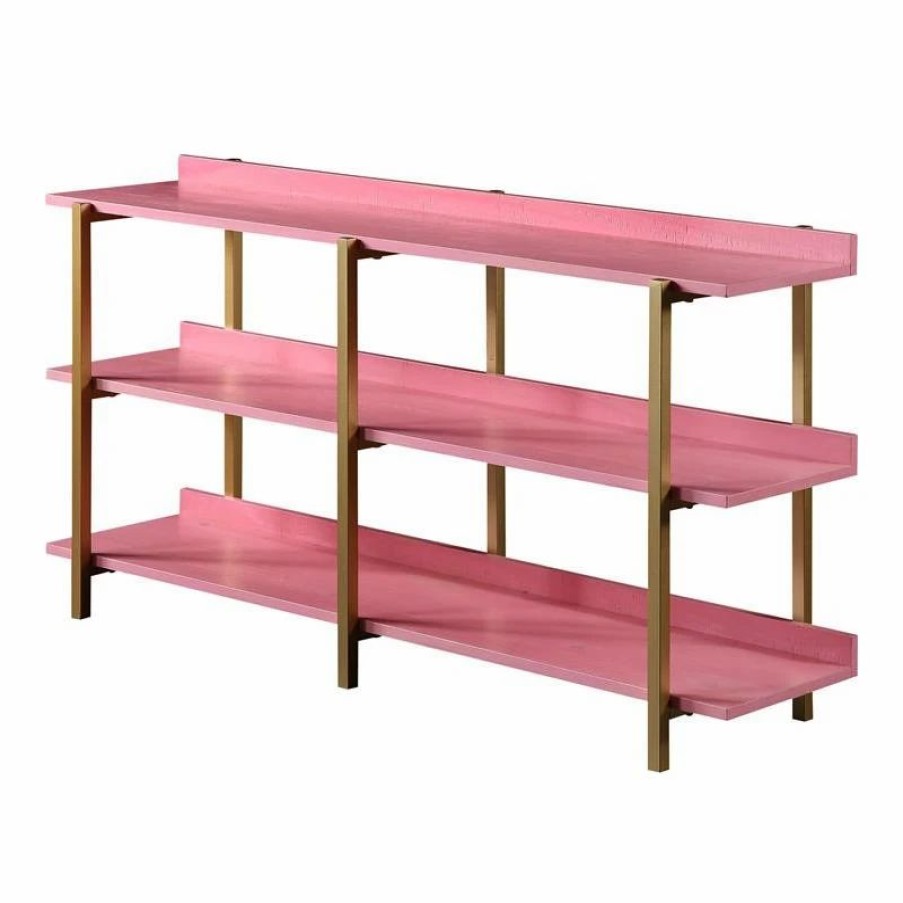 Bookcases * | Furniture Of America E-Commerce By Enitial Lab Furniture Of America Teviot Contemporary Wood 3-Tier Bookshelf In Antique Pink