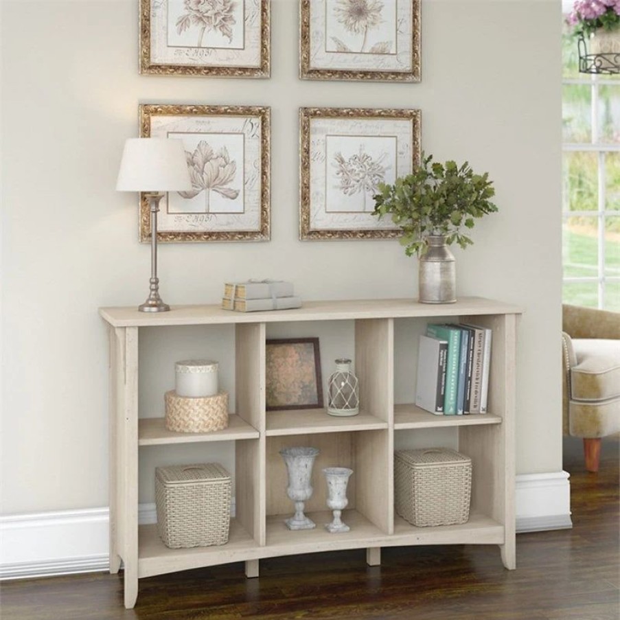 Bookcases * | Bush Business Furniture Salinas 6 Cube Organizer In Antique White Engineered Wood