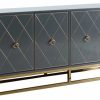 Buffets & Sideboards * | Best Master Furniture Senior Gold Plated Accent Sideboard, Gray