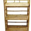 Bookcases * | Bamboo54 3-Tier Folding Bamboo Shelf