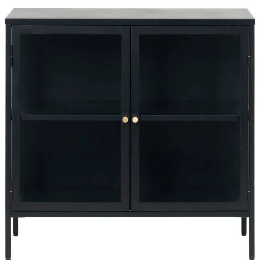 Buffets & Sideboards * | Unique Furniture Metal & Glass Sideboard, 2-Section