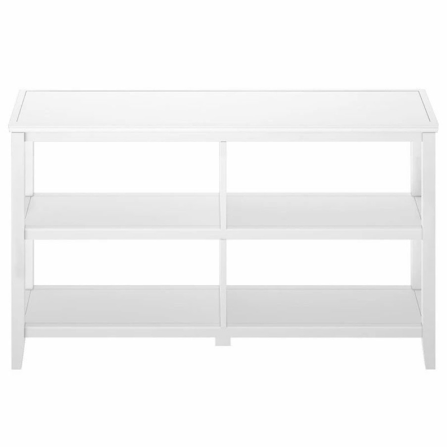 Bookcases * | Newridge Home Goods Edenton Wood Low Bookshelf Console Table With 2 Shelves