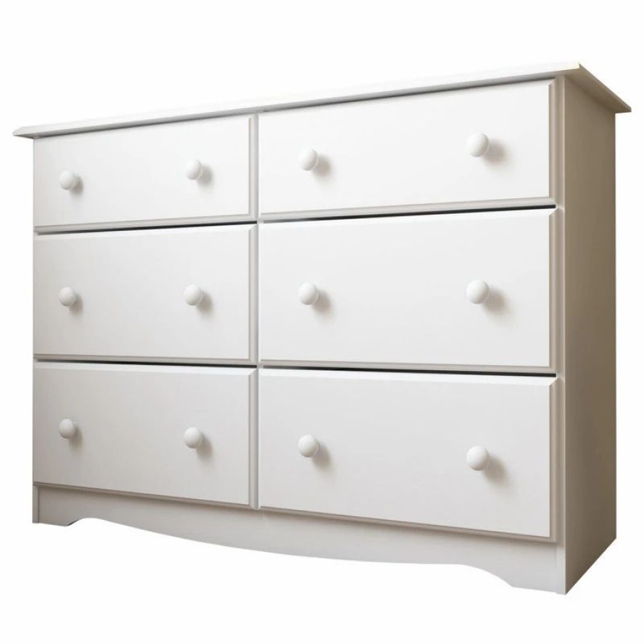 Dressers * | Palace Imports 100% Solid Wood Double Dresser, White