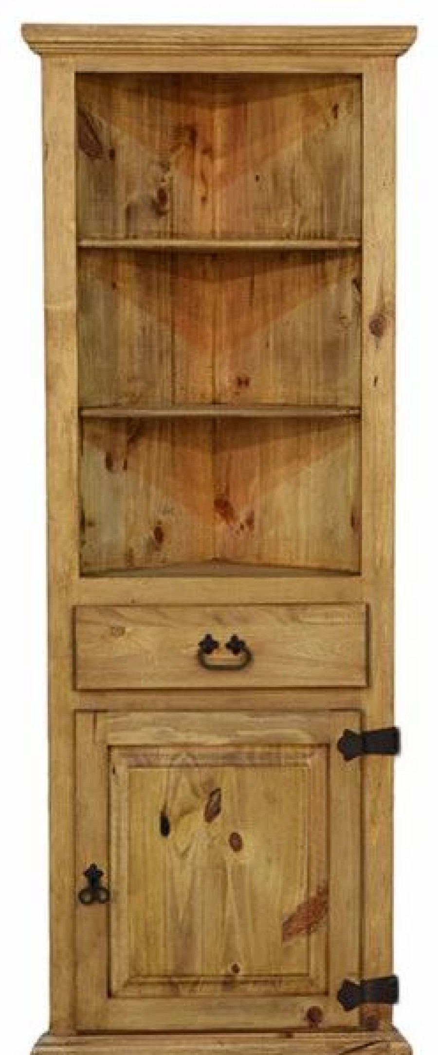 China Cabinets & Hutches * | Sci Rustic Corner Curio Cabinet