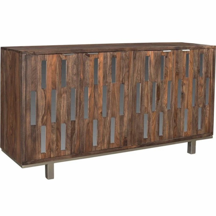 Buffets & Sideboards * | Coast To Coast Imports, Llc Coast To Coast Brownstone Four Door Credenza 98255