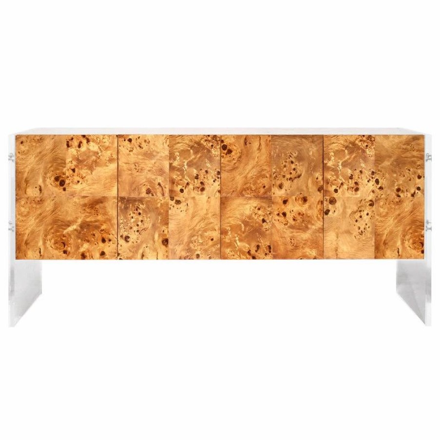 Buffets & Sideboards * | Jonathan Adler Bond Credenza, Burled Mappa