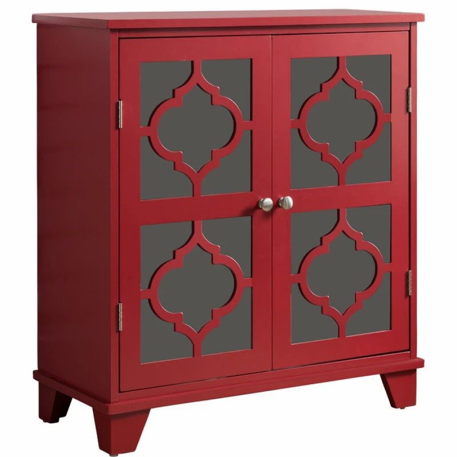 Buffets & Sideboards * | Pilaster Designs Caelan Wood Buffet, Red