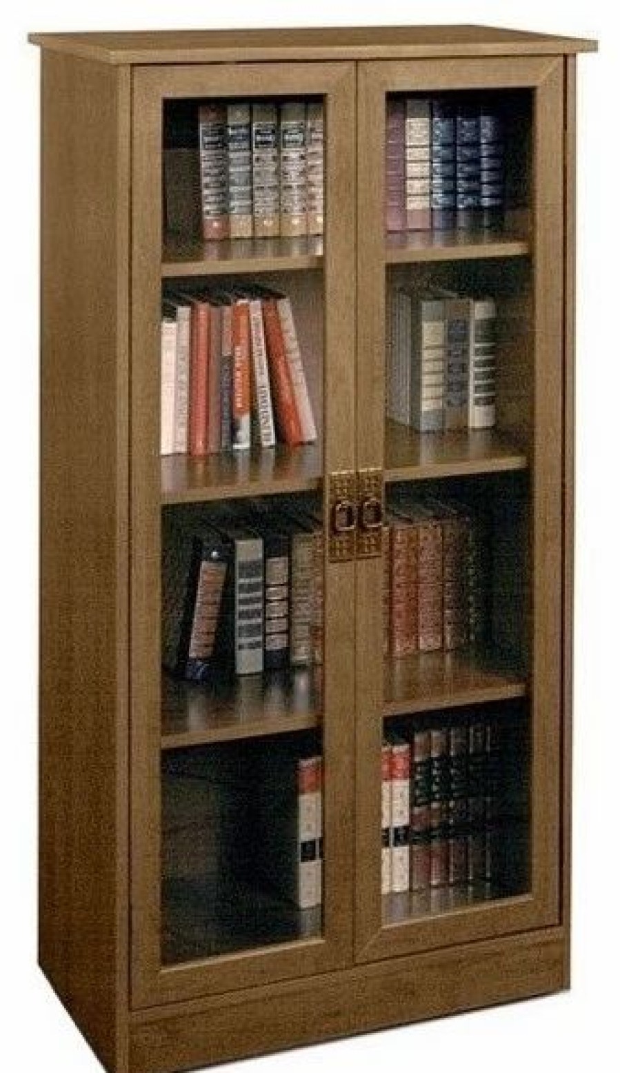 Bookcases * | Ameriwood Home 4-Shelf Glass Door Barrister Bookcase In Inspire Cherry