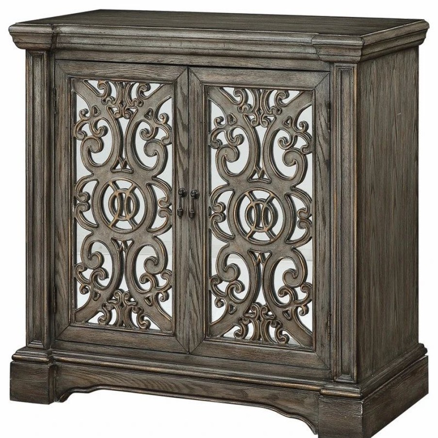 Buffets & Sideboards * | Coast To Coast Imports, Llc Savannah Mist Blue And Gray 2 Door Cabinet