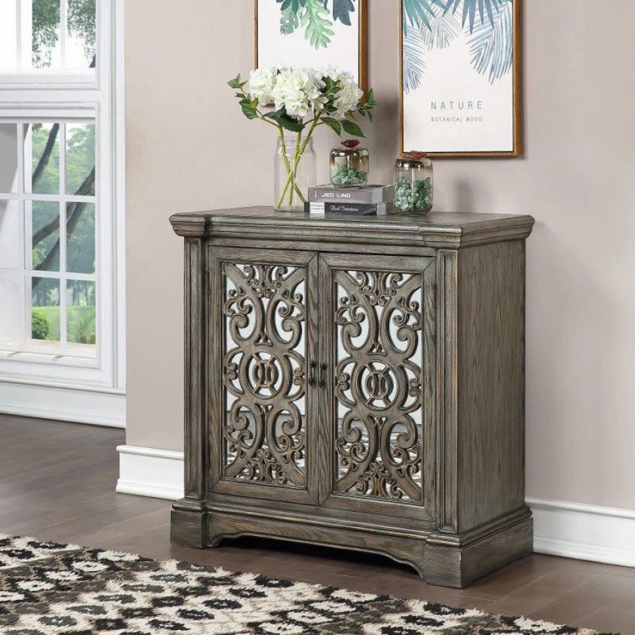 Buffets & Sideboards * | Coast To Coast Imports, Llc Savannah Mist Blue And Gray 2 Door Cabinet