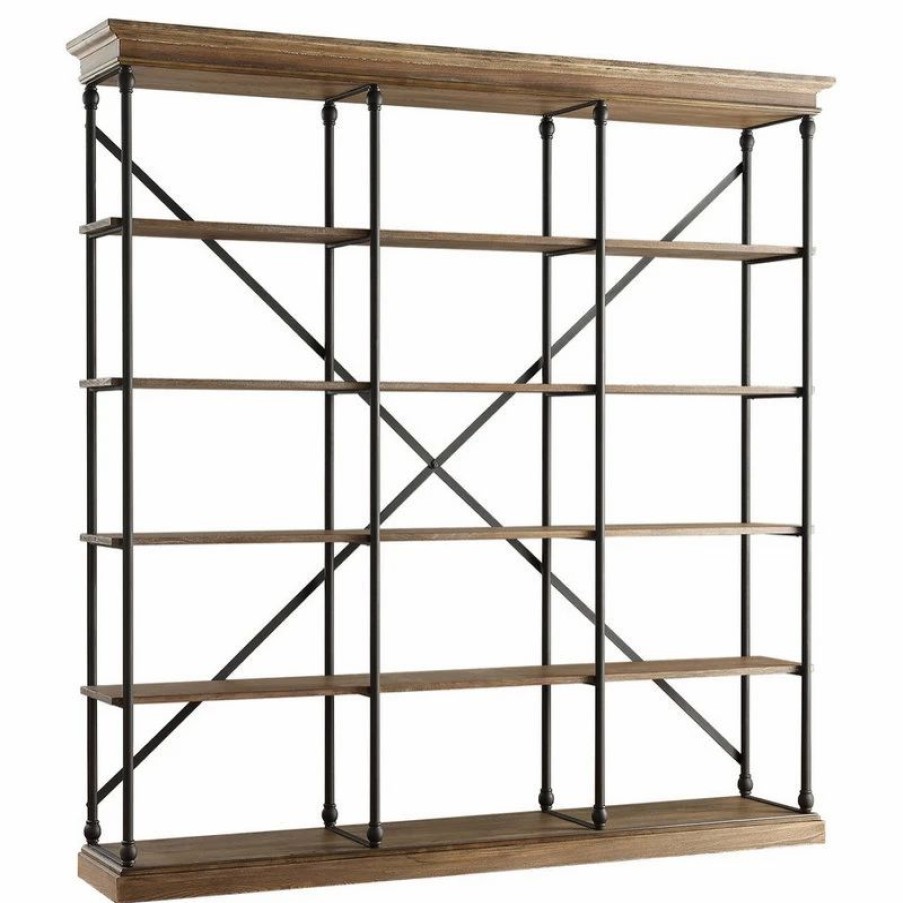 Bookcases * | Inspire Q Eleanor Cornice 5-Shelf Bookcase, Brown, 84 Wide