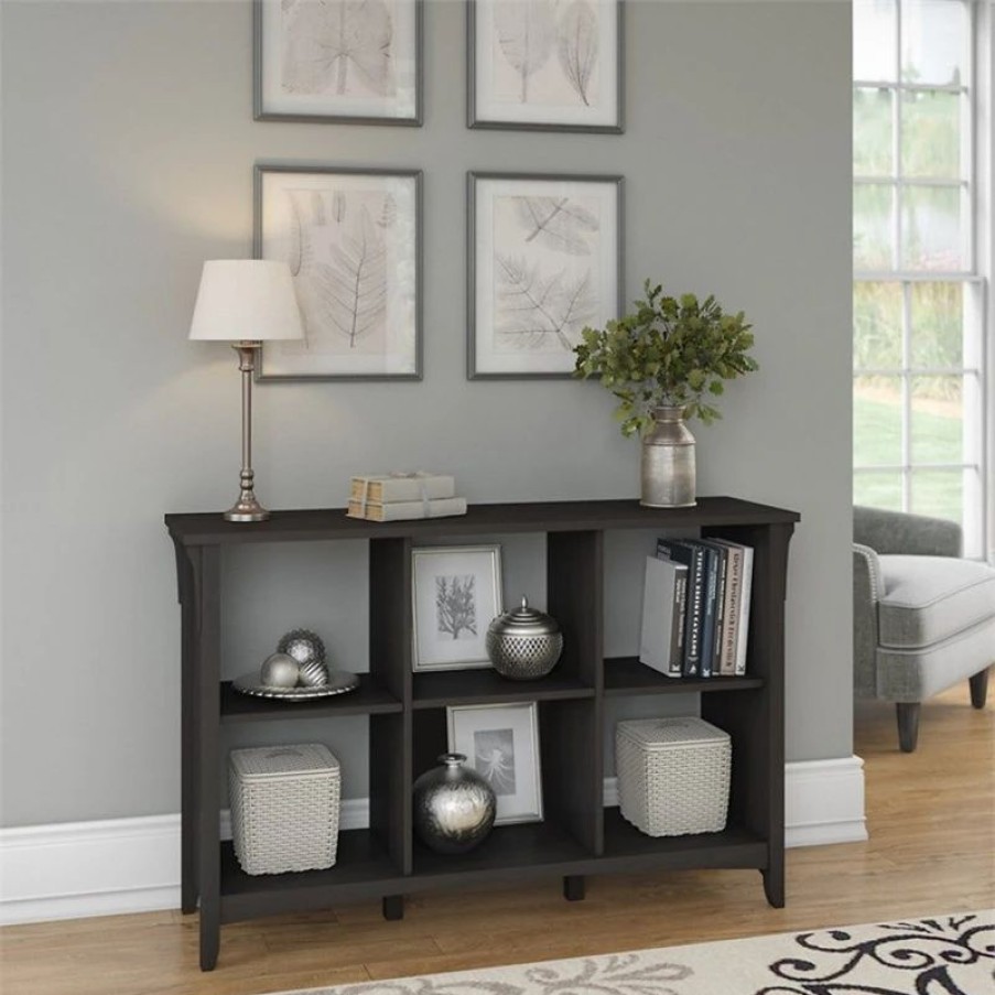 Bookcases * | Bush Business Furniture Bush Furniture Salinas 6 Cube Organizer In Vintage Black