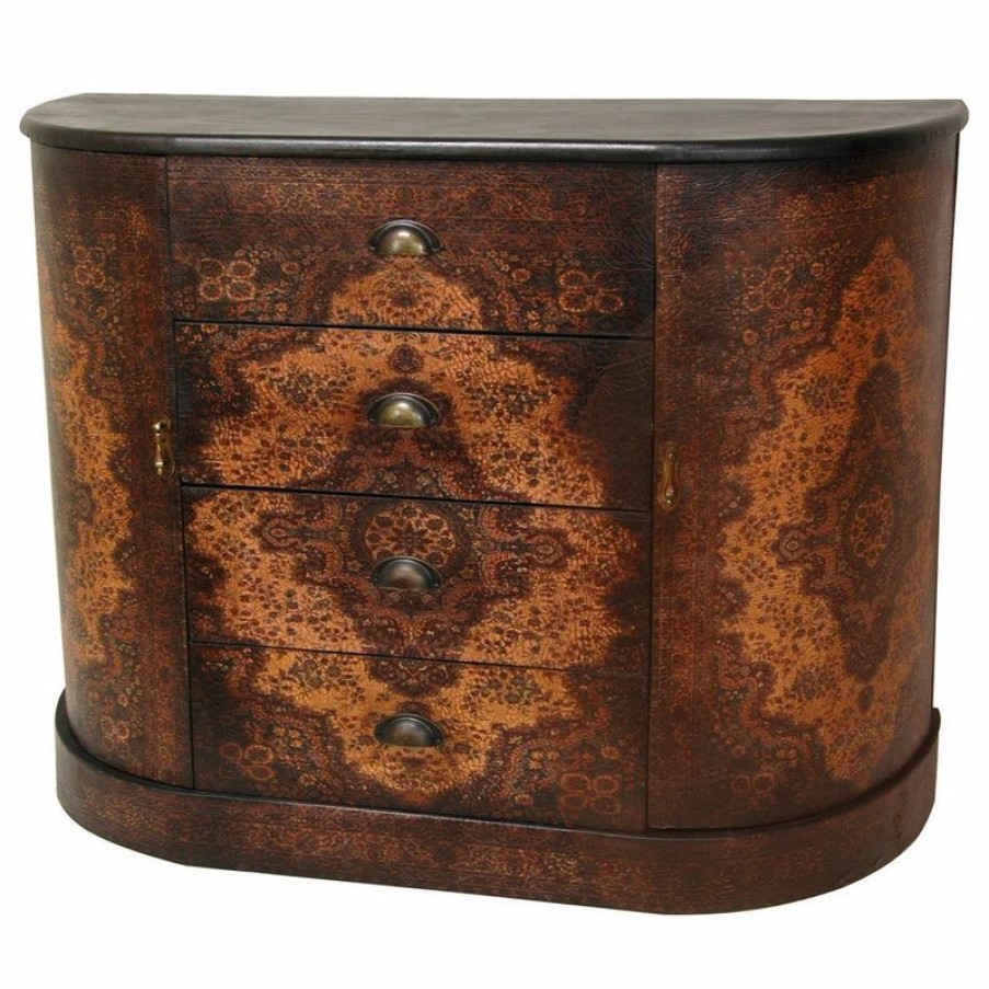 Buffets & Sideboards * | Oriental Furniture Olde-Worlde European Four Drawer Credenza