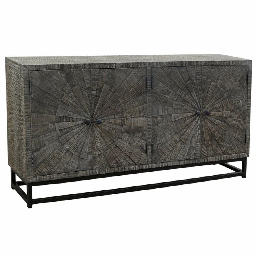 Buffets & Sideboards * | Coast To Coast Imports, Llc Spinner Brownish Gray 4 Door Sideboard