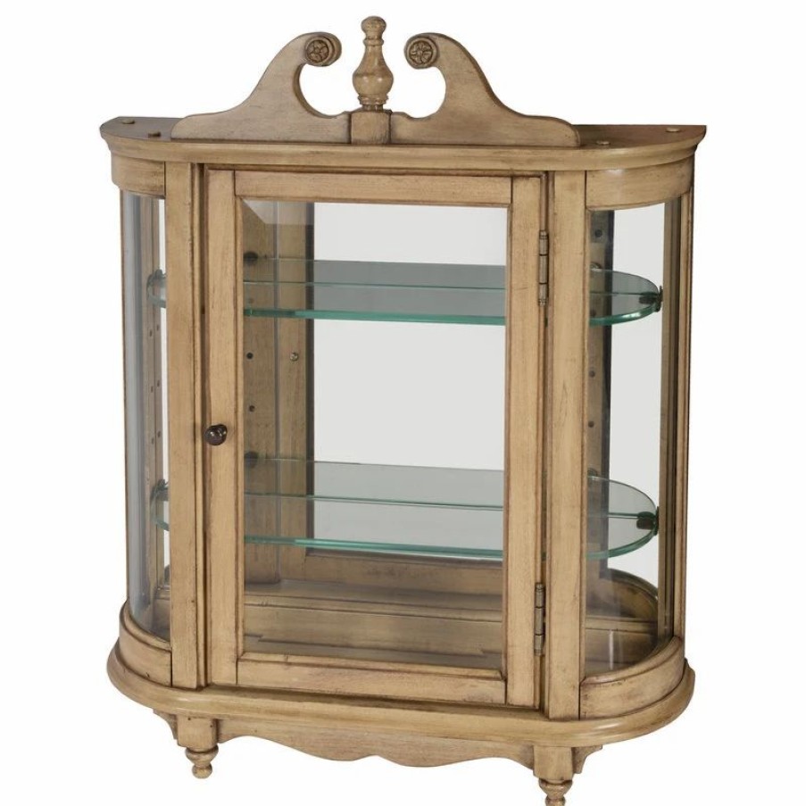 China Cabinets & Hutches * | Butler Specialty Company Melinda Wall Curio, Antique Beige