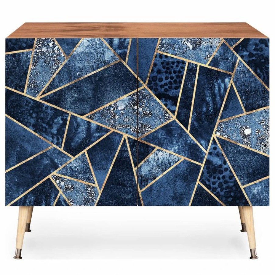 Buffets & Sideboards * | Deny Designs Elisabeth Fredriksson Blue Stone Credenza, 38 X20