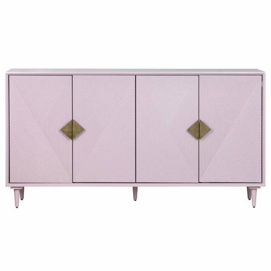 Buffets & Sideboards * | Crestview Collection Arvada 4 Door Sideboard, Lilac