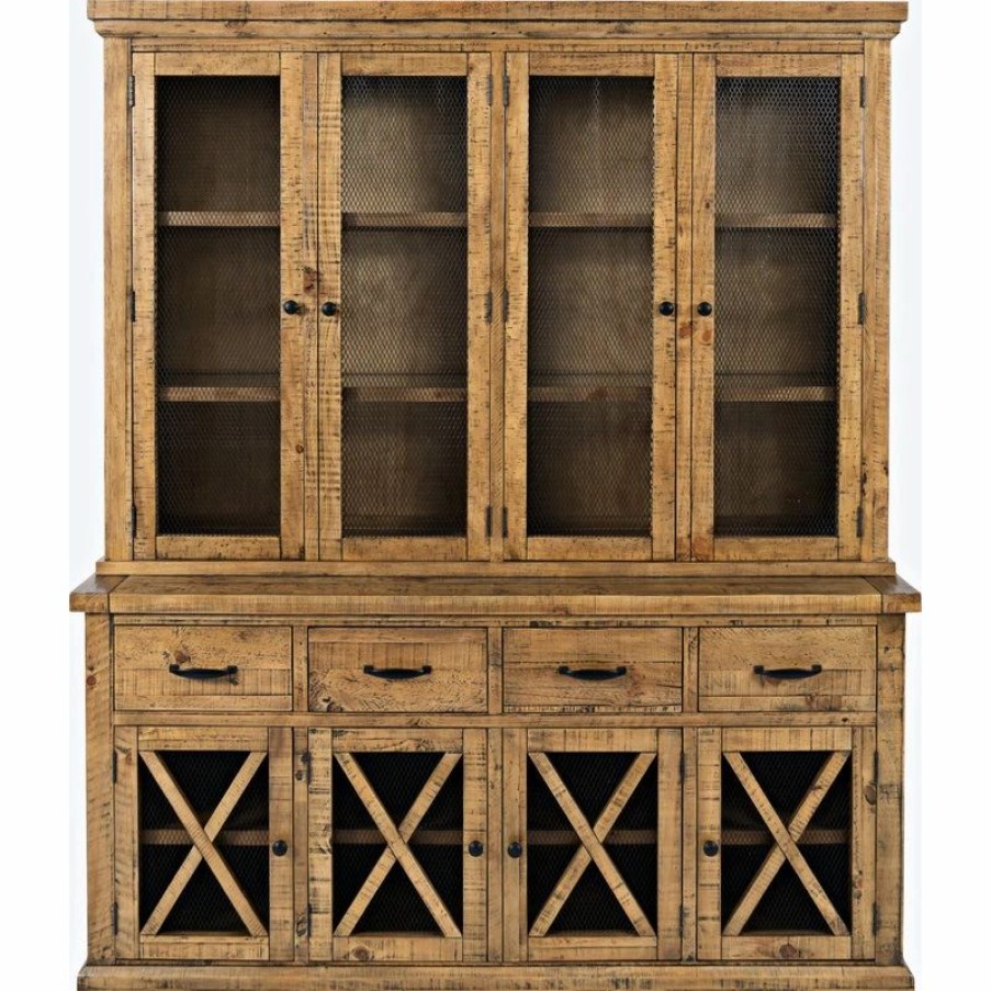 China Cabinets & Hutches * | Jofran Telluride Hutch And Server Naturally Distressed Telluride