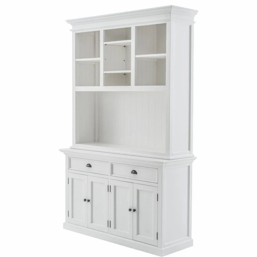 China Cabinets & Hutches * | Novasolo Halifax Buffet Hutch Unit With 2 Adjustable Shelves