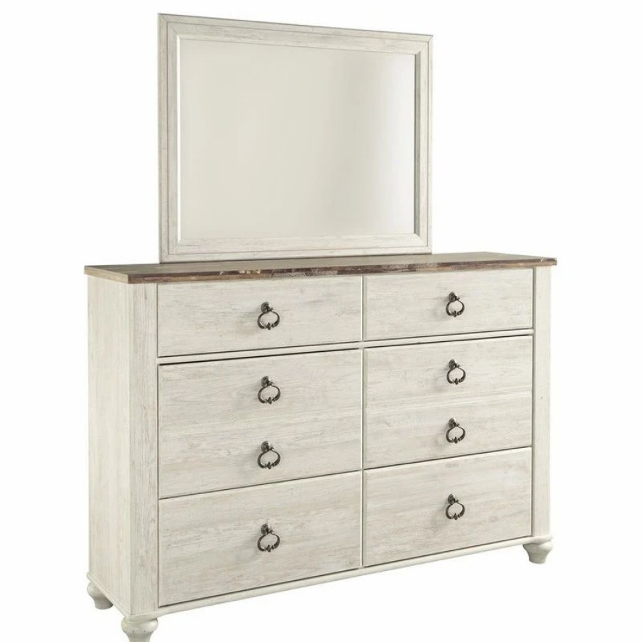 Dressers * | Ashley Furniture Industries Ashley Furniture Willowton 6 Drawer Dresser