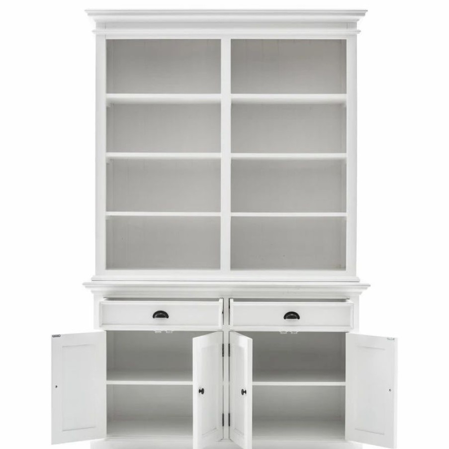 China Cabinets & Hutches * | Novasolo Halifax Buffet Hutch Unit With 8 Shelves