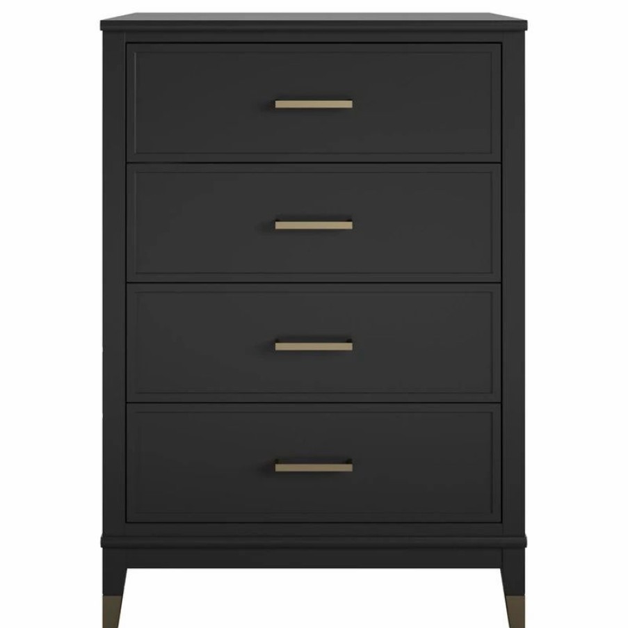 Dressers * | Brimfield & May Westerleigh 4-Drawer Dresser, Black