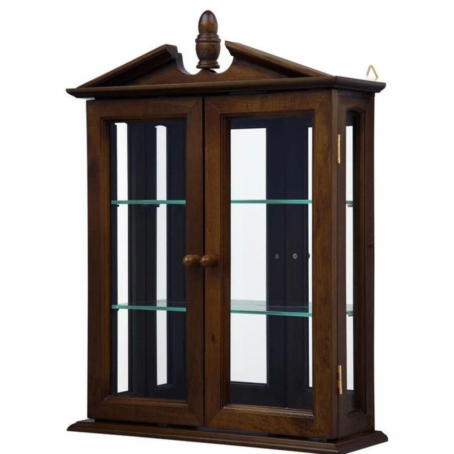 China Cabinets & Hutches * | Design Toscano Mahogany Amesbury Manor Curio Cabinet