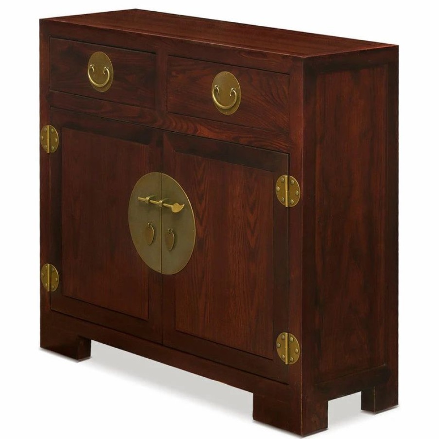 Accent Chests & Cabinets * | China Furniture And Arts Elmwood Ming Cabinet, Mahogany