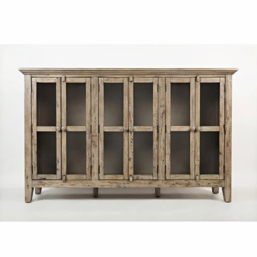 Buffets & Sideboards * | Jofran Rustic Shores Watch Hill Weathered Grey 70 Accent Cabinet