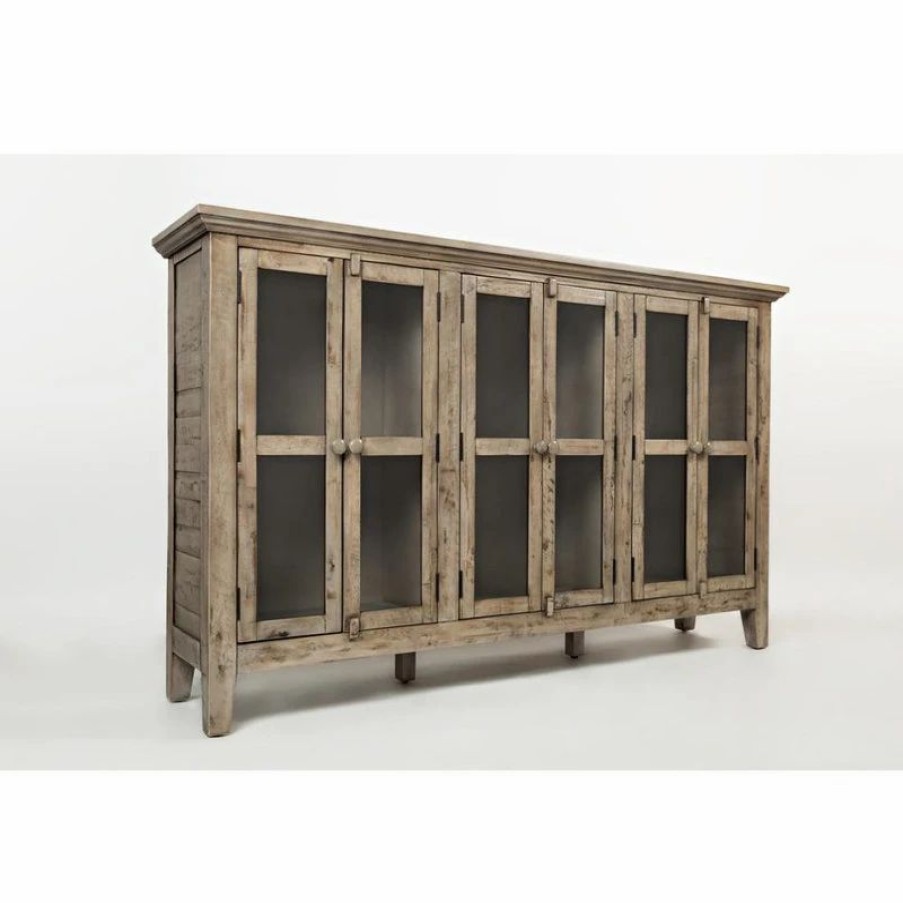 Buffets & Sideboards * | Jofran Rustic Shores Watch Hill Weathered Grey 70 Accent Cabinet