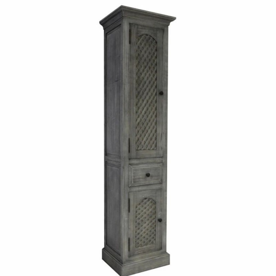 China Cabinets & Hutches * | Infurniture Inc., 79 Rustic Solid Fir Side Cabinet, Gray