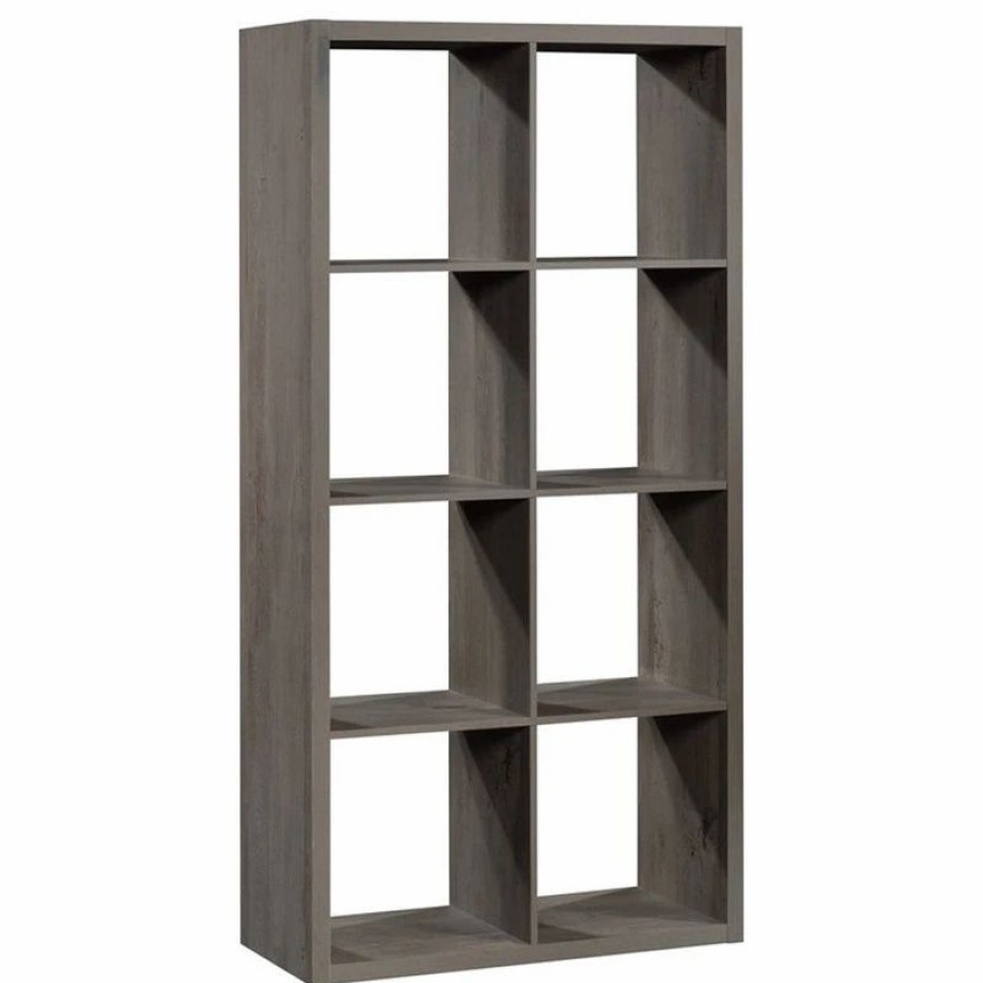 Bookcases * | Sauder Miscellaneous Storage Engineered Wood 8-Cube Organizer In Mystic Oak