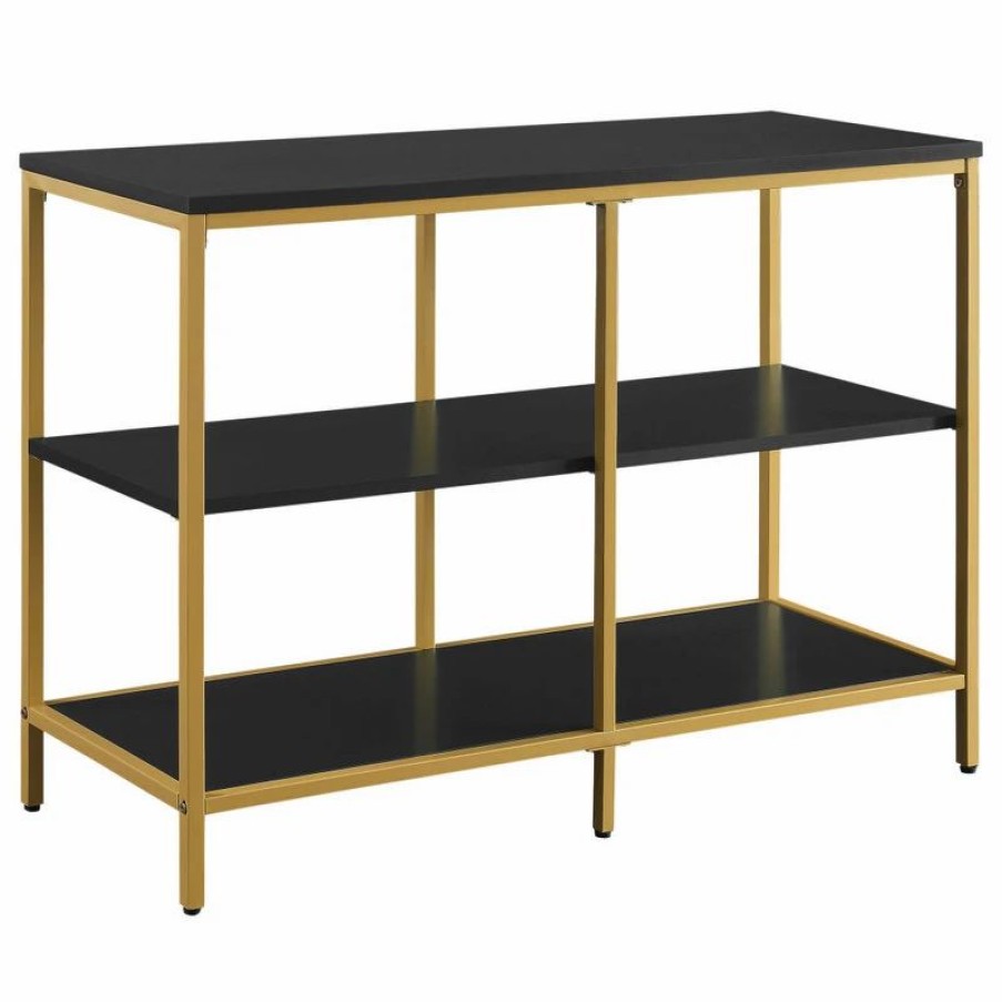 Bookcases * | Office Star Products Modern Life Double 3-Shelf Bookcase/Credenza, Black