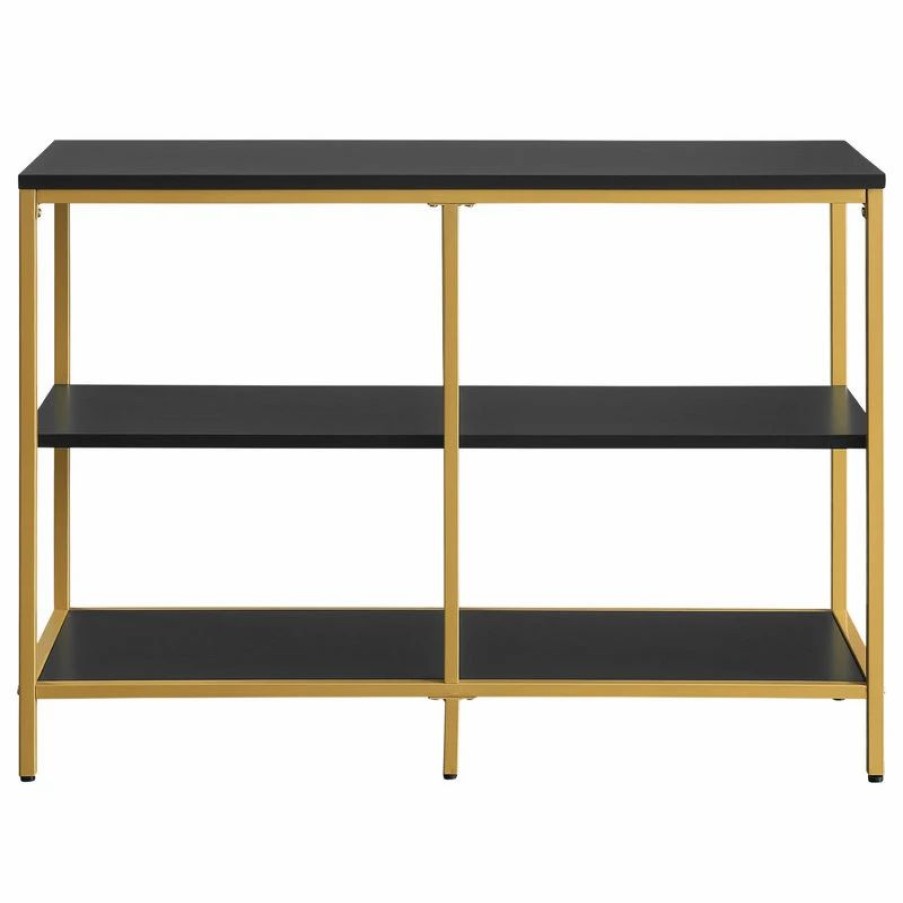 Bookcases * | Office Star Products Modern Life Double 3-Shelf Bookcase/Credenza, Black