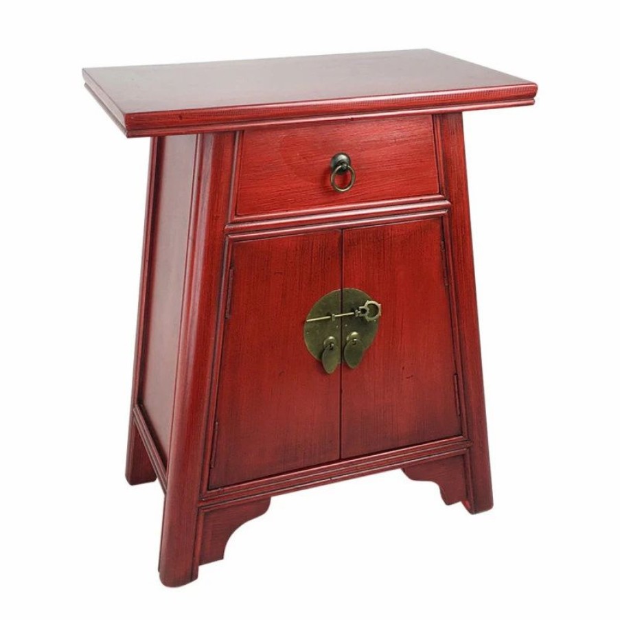 Accent Chests & Cabinets * | Wayborn Home Furnishing Inc Alter Cabinet, Red