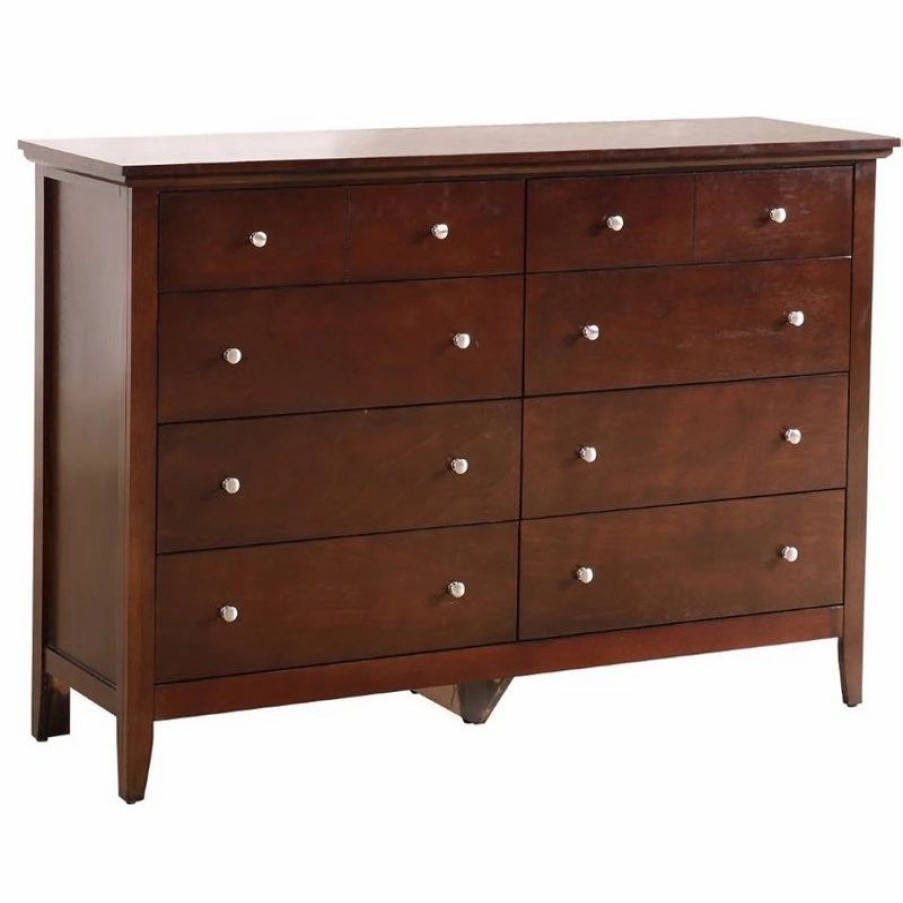 Dressers * | Glory Furniture Hammond 8 Drawer Dresser In Cappuccino