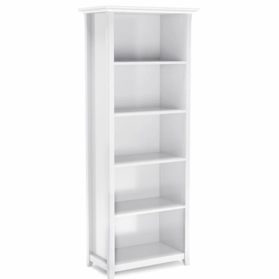 Bookcases * | Simpli Home Ltd. Amherst 5 Shelf Bookcase