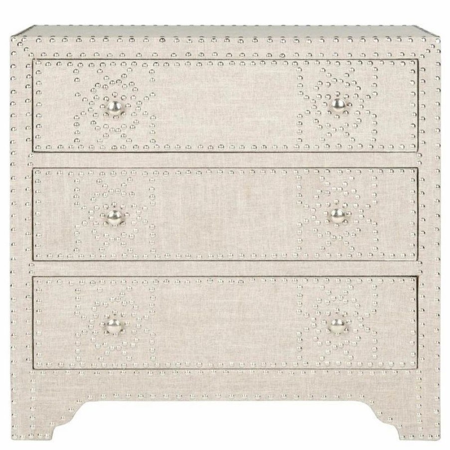 Accent Chests & Cabinets * | Safavieh Gordy 3 Drawer Chest, Grey